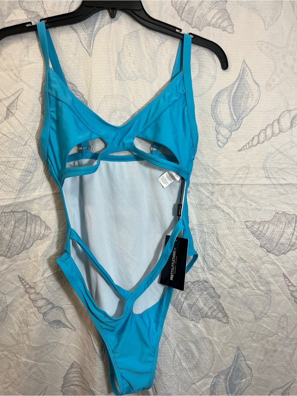PrettyLittleThing Bright Turquoise Cutout One-Piece Swimsuit